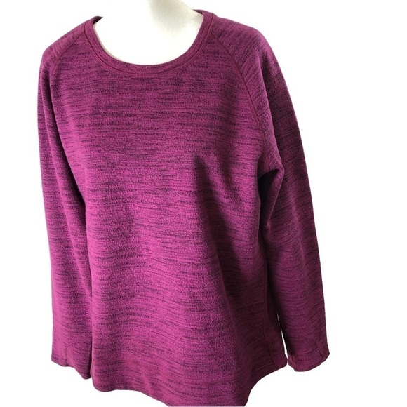Kirkland Signature Sweatshirt Women M Purple Heather ThumbHoles Long Sleeves - Picture 1 of 9